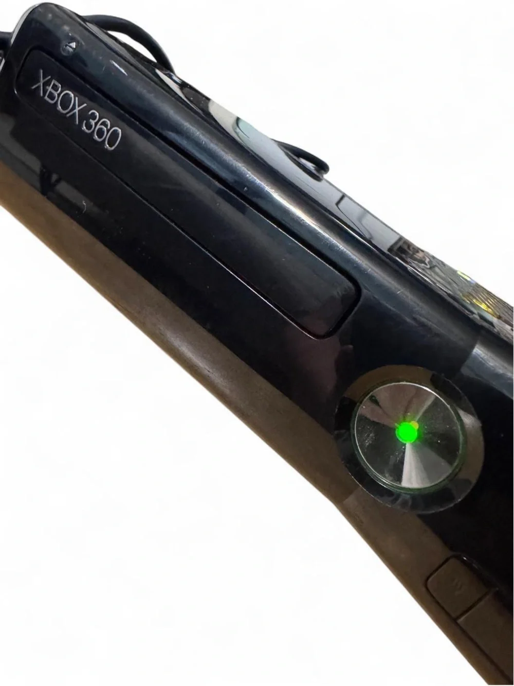 Xbox 360 S console black 4GB tested & working w/ gold controller